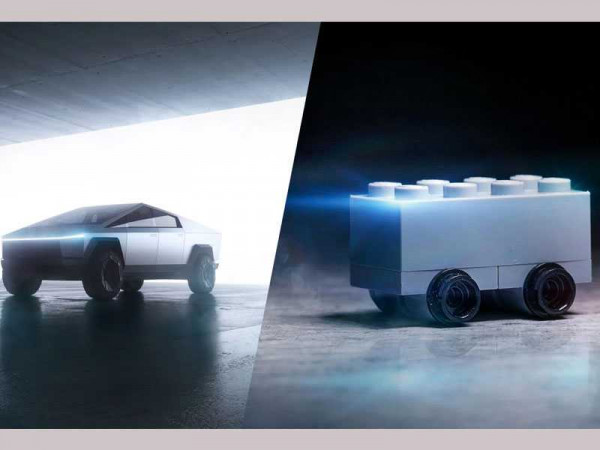 Lego’s take on the Tesla ‘Cybertruck’ comes with innovative roof racks